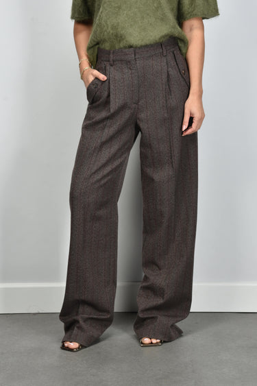 Golden Goose trousers GWP02463.P002094.83120 cocoa brown/turquoise