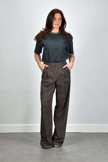 Golden Goose broek GWP02463.P002094.83120 cocoa brown/turquoise