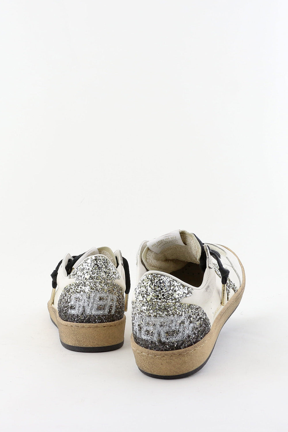 Golden Goose sneakers Ballstar met glitters wit – Marjon