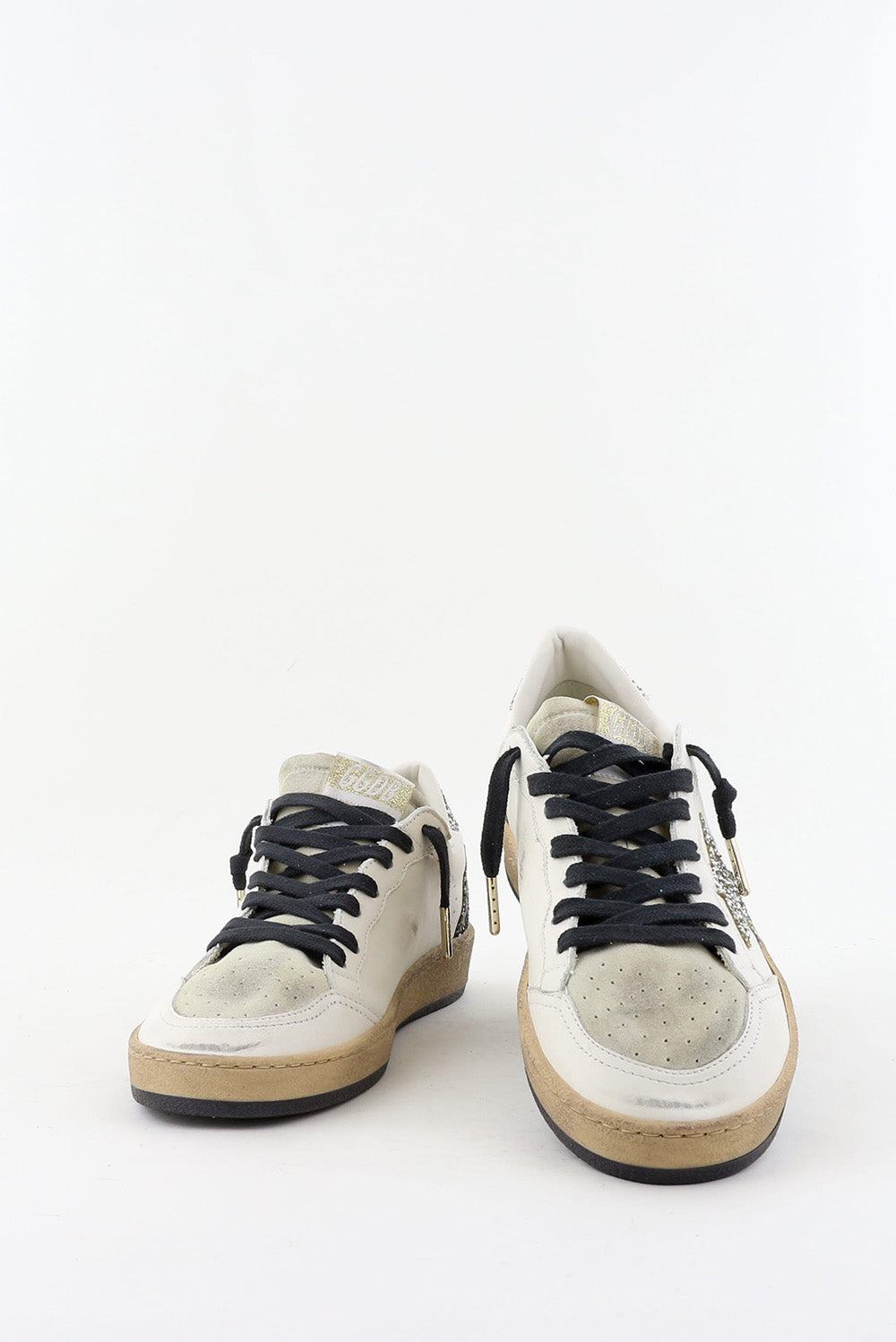 Golden Goose sneakers Ballstar met glitters wit – Marjon