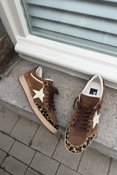 Golden Goose sneakers Ballstar GWF00117.F008064.55732 brown/leopard/silver