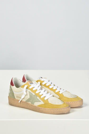 Golden Goose sneakers Ballstar GWF00746.F008148.83254 buttercream/honey/sage green/brick red