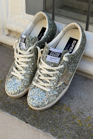 Golden Goose sneakers Superstar GWF00101.F008056.65224 platinum/green