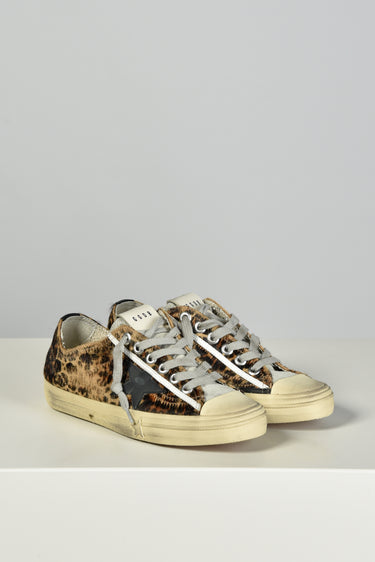 Golden Goose sneakers V-Star GWF00129.F005030.81629 beige brown leo/black