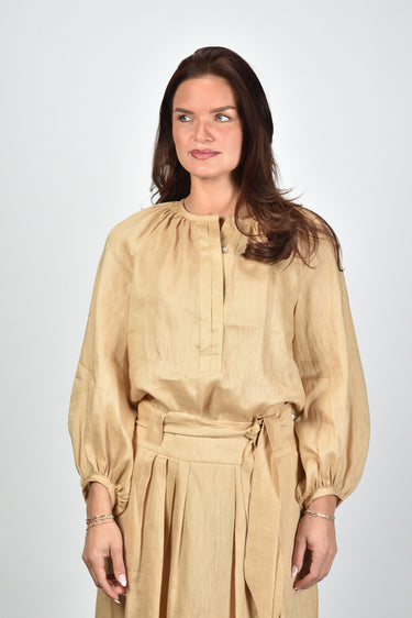 Greek Archaic Kori blouse S26K-1004087 beige