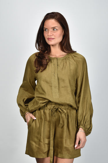 Greek Archaic Kori blouse S26K-1004087 khaki