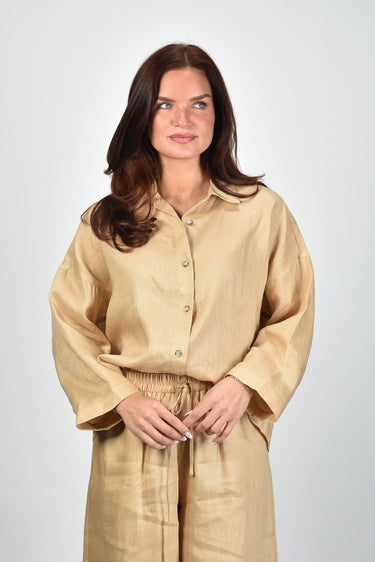 Greek Archaic Kori blouse S26K-1005076 beige