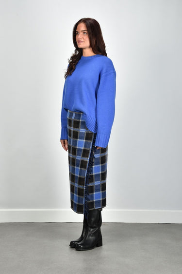 Guest in Residence rok Tartan Wrap Skirt W50219JM reservoir combo