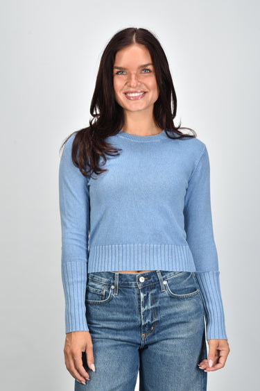 Guest in Residence Sweater Sunwash Shrunken Crew W45630JH Delft Blue