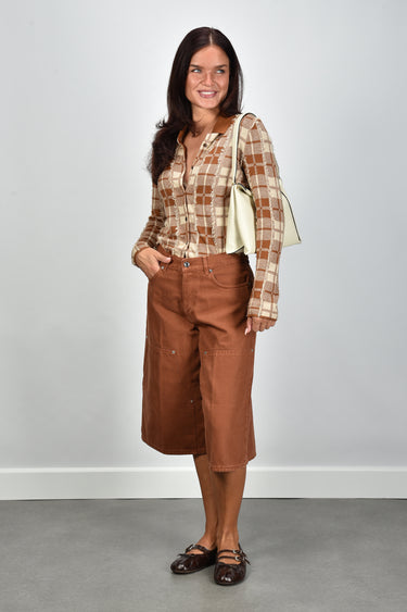Guest in Residence Vest Plaid Elle Shirt W44922AL burnt sienna/sandstone