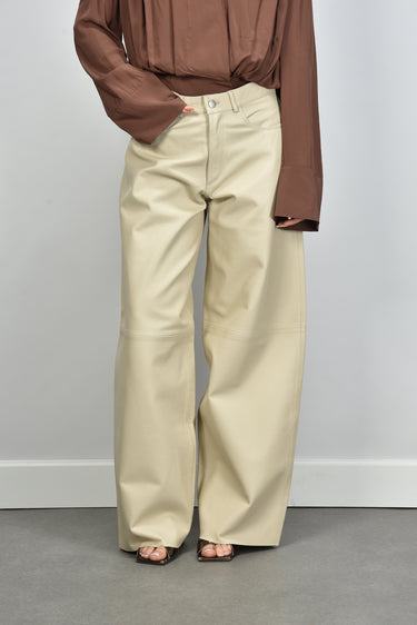 Haikure trousers Bethany Leather HEW03296PL002TP ivory