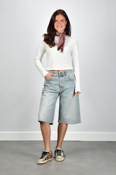 Haikure jeans short New Becky HEW03350DF106L0891 authentic wash