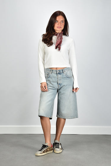 Haikure jeans short New Becky HEW03350DF106L0891 authentic wash