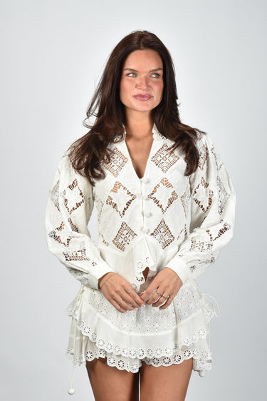 Isabel Marant blouse Nina HT0856FA-D2J01I white