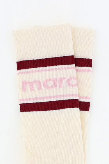 Isabel Marant sokken Dona CT003JFA-D1C14A ecru/red