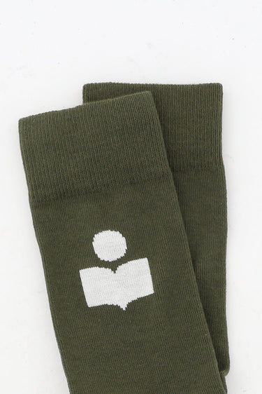Isabel Marant sokken Siloki CT001JFA-A1C11A khaki