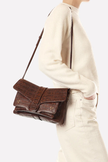 Jerome Dreyfuss crossbody Harry M 48HARRYMMO Imprimé Croco Cigare