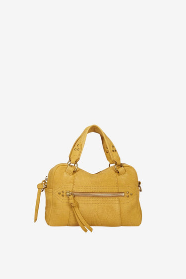 Jerome Dreyfuss crossbody Lucky Bowling Mini 47LUCKYBOMITA imprime croco moutarde