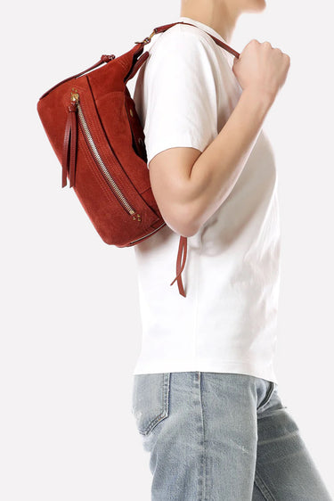 Jerome Dreyfuss crossbody Lucky Hobo Small 48LUCKHOSCR Rouille