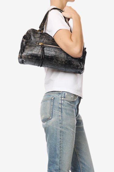 Jerome Dreyfuss handtas Lucky Bowling 47LUCKBOMO imprime croco grunge