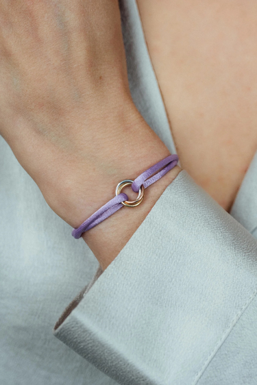 Just Franky bracelet Iconic Triple Colour Satin mixed gold