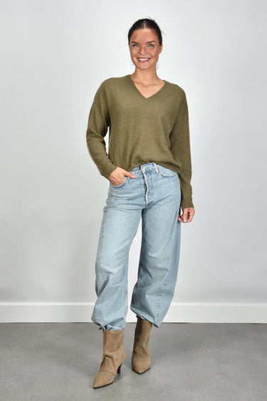 Les Tricots de Lea trui Mapouy 38802 olive