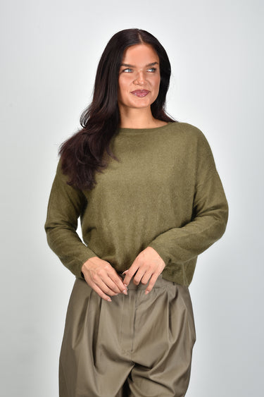 Les Tricots de Lea trui Marcel 36739 olive