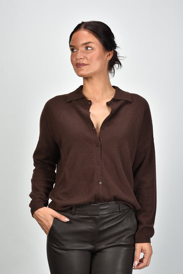Les Tricots de Lea vest Giscon 37052 marron