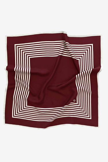 Lescarf shawl 1001WR No. 13 Wine Red & Cream / 65cm