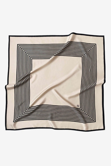 Lescarf shawl 1001 No. 1 / Cream & Black / 65cm