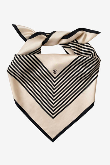 Lescarf shawl 1001 No. 1 / Cream & Black / 65cm