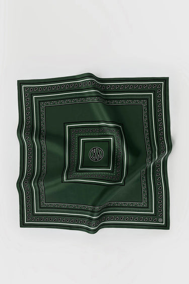 Lescarf shawl Paisley PG50 green 50cm