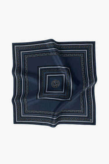 Lescarf shawl Paisley PN50 navy 50cm