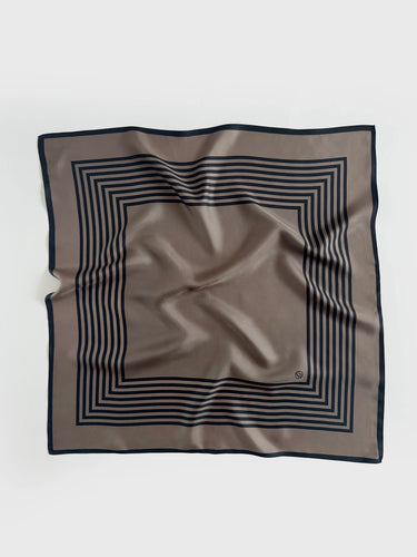 Lescarf shawl Striped ST65 taupe/black 65cm