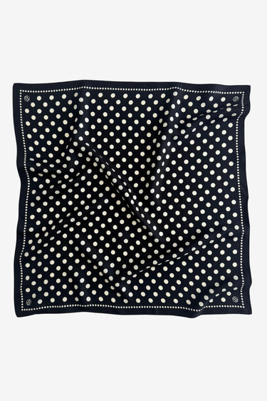 Lescarf shawl PDB65 Polkadot Scarf/ Black / 65cm