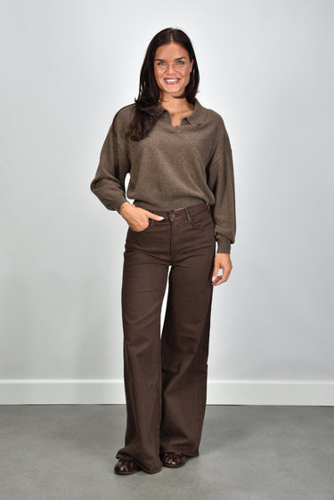 Lisa Yang trui Katriel Sweater 2026310 dark truffle