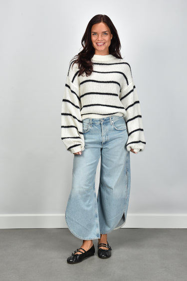 Lisa Yang trui Sabelle Stripes Sweater 2026486 cream/black/navy stripes