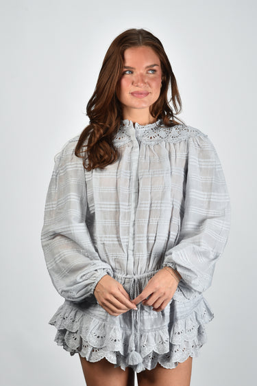 Marant Etoile blouse Polly HT0767FA-D1J05E light blue