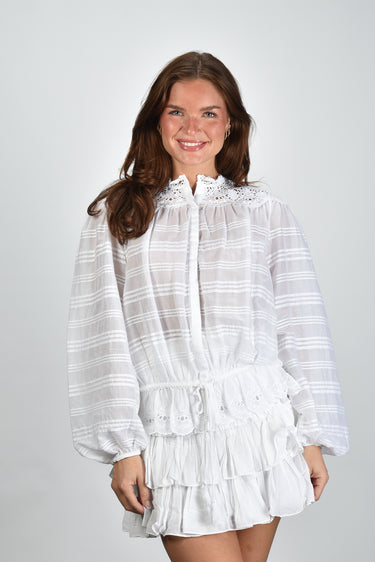 Marant Etoile blouse Polly HT0767FA-D1J05E white