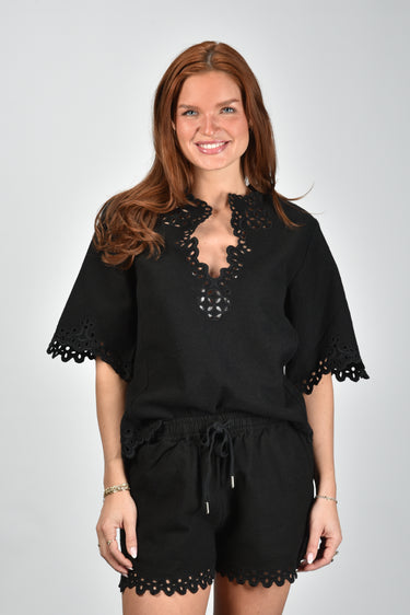 Marant Etoile blouse Shana HT0586FB-D1J04E faded black