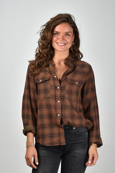 Marant Etoile blouse Yalisa CH0219FA-C3I01E dark bronze