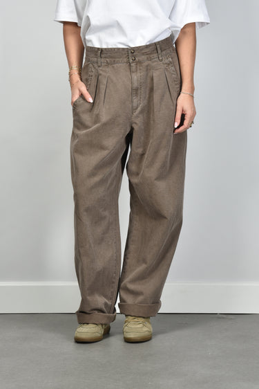 Marant Etoile broek Nadine PA0634FA-D1G04E dark bronze