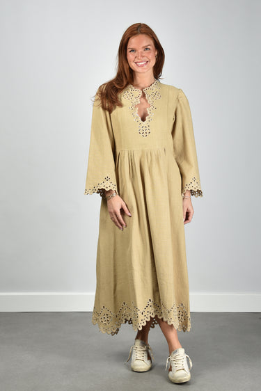 Marant Etoile jurk Tianny PRO0656FB-D1J04E sahara