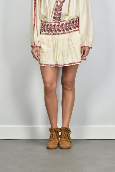 Marant Etoile rok Picadilia JU0160FB-D1J16E beige/red