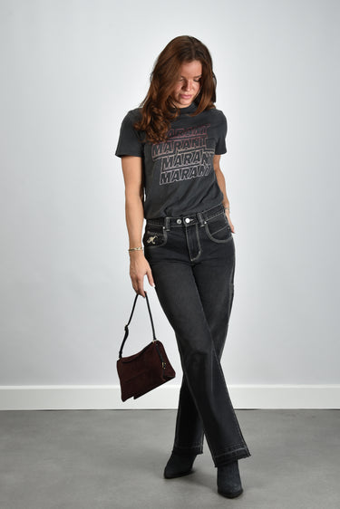 Marant Etoile t-shirt Zoeline TS0147FA-B1N09E offblack