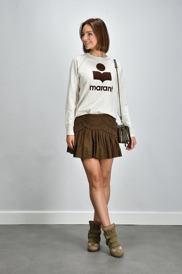 Marant Etoile trui Millyny SW0160FA-A1M07E ecru/brown