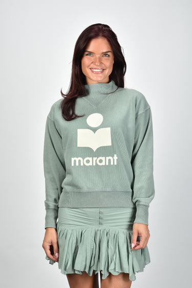 Marant Etoile trui Moby-Gz SW0003FA-D1M04E sage/ecru