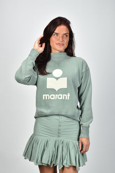 Marant Etoile trui Moby-Gz SW0003FA-D1M04E sage/ecru