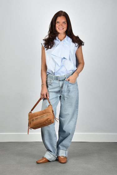Margaux Lonnberg blouse Swann blue