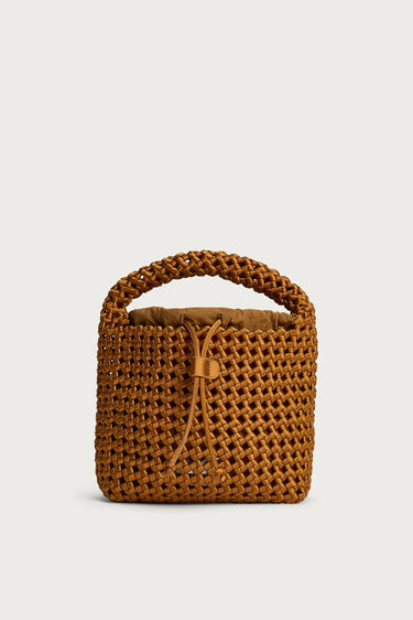 Marrea handtas Basket Open Weave affogato satin